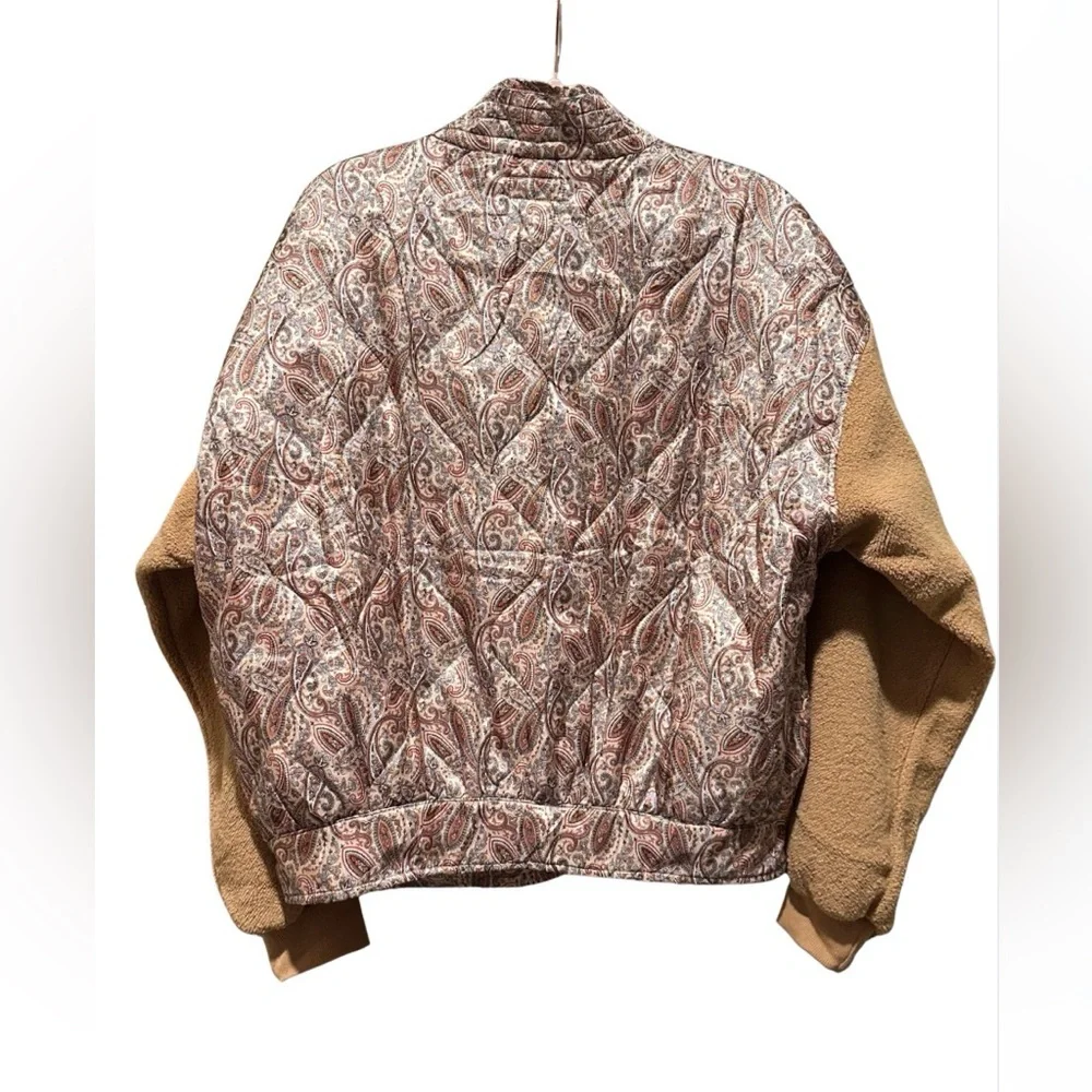 Umgee Colorado Snuggles Paisley Jacket, Tan/Gold, Size Medium